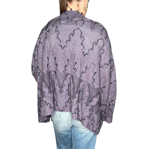 FREE PEOPLE Oversized butterfly Kimono Cardigan Sweater Women's Size Large - Picture 10 of 10